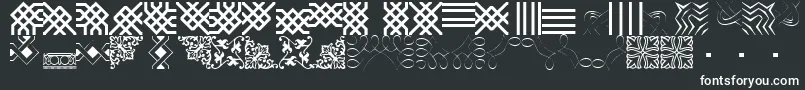 Шрифт BorderbatsFilligree – белые шрифты