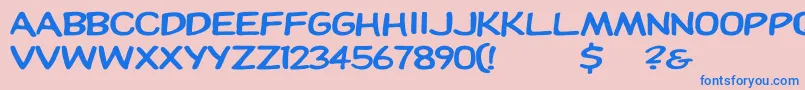 Dupuyheavyex Font – Blue Fonts on Pink Background