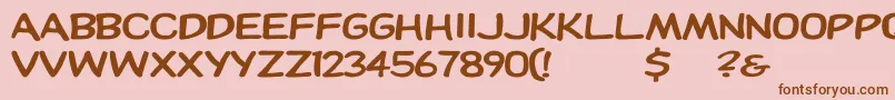 Dupuyheavyex Font – Brown Fonts on Pink Background