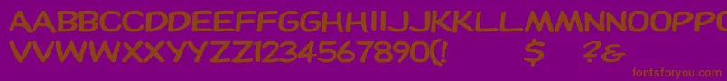 Dupuyheavyex Font – Brown Fonts on Purple Background
