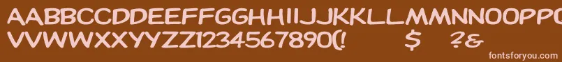 Dupuyheavyex Font – Pink Fonts on Brown Background