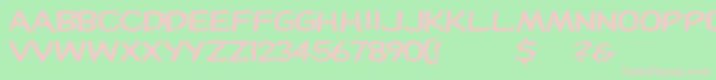 Dupuyheavyex Font – Pink Fonts on Green Background