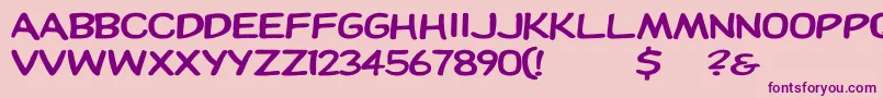 Dupuyheavyex Font – Purple Fonts on Pink Background