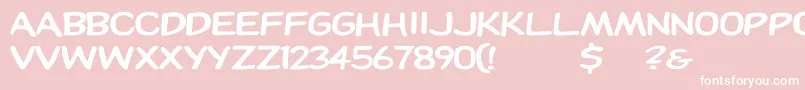 Dupuyheavyex Font – White Fonts on Pink Background