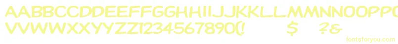 Dupuyheavyex Font – Yellow Fonts on White Background