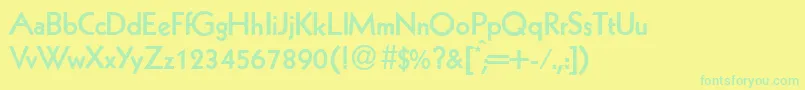 fuente K791GeometricalBold – Fuentes Verdes Sobre Fondo Amarillo