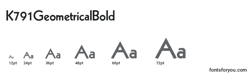 K791GeometricalBold Font Sizes