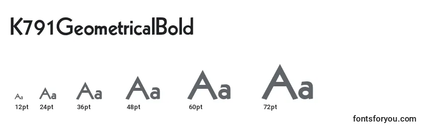 Tamaños de fuente K791GeometricalBold
