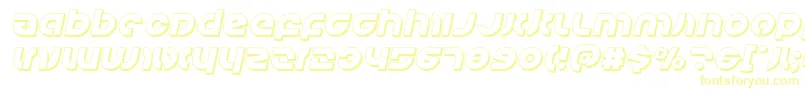 Kovacs3Dital Font – Yellow Fonts on White Background