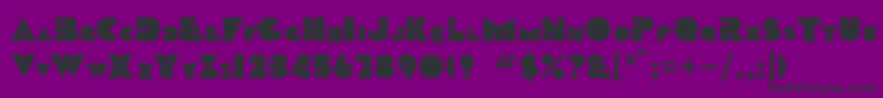 Sharkstooth Font – Black Fonts on Purple Background