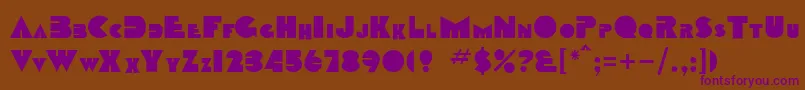 Sharkstooth Font – Purple Fonts on Brown Background