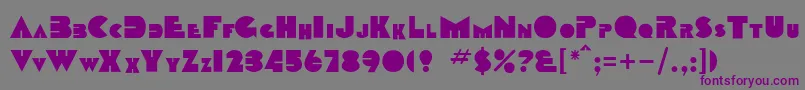 Sharkstooth-fontti – violetit fontit harmaalla taustalla