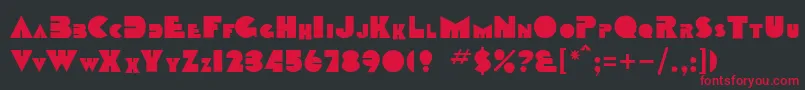 Sharkstooth Font – Red Fonts on Black Background