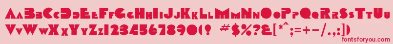 Шрифт Sharkstooth – красные шрифты на розовом фоне