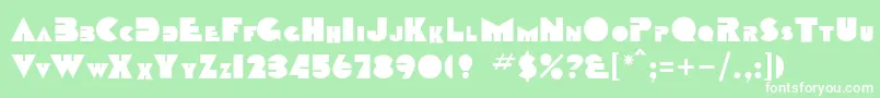 Sharkstooth-fontti – valkoiset fontit vihreällä taustalla