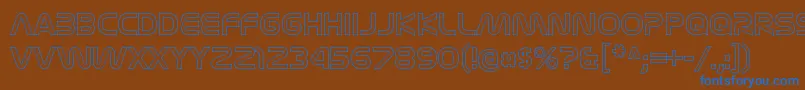 NasalizationolRegular Font – Blue Fonts on Brown Background