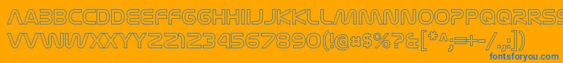 NasalizationolRegular Font – Blue Fonts on Orange Background