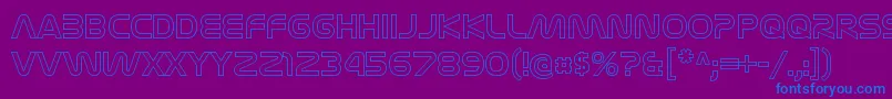 NasalizationolRegular-Schriftart – Blaue Schriften auf violettem Hintergrund