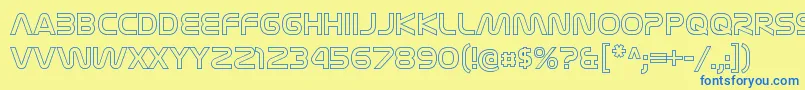 NasalizationolRegular Font – Blue Fonts on Yellow Background