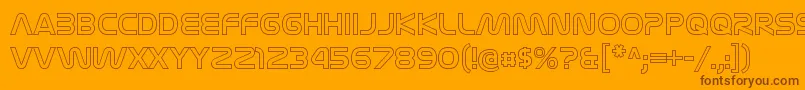 Шрифт NasalizationolRegular – коричневые шрифты на оранжевом фоне