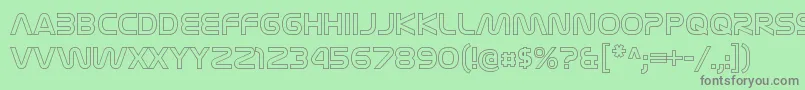 NasalizationolRegular Font – Gray Fonts on Green Background