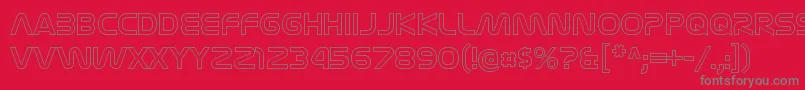 NasalizationolRegular Font – Gray Fonts on Red Background
