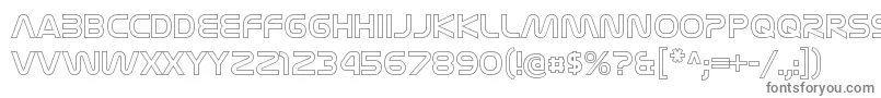 フォントNasalizationolRegular – 白い背景に灰色の文字