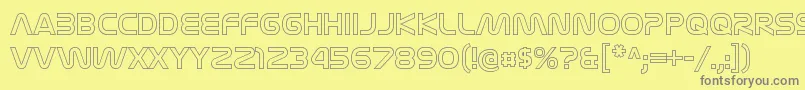 NasalizationolRegular-Schriftart – Graue Schriften auf gelbem Hintergrund