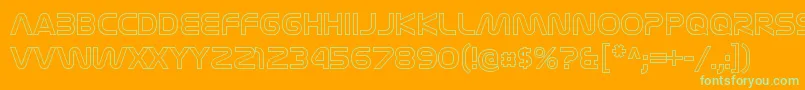 NasalizationolRegular-Schriftart – Grüne Schriften auf orangefarbenem Hintergrund