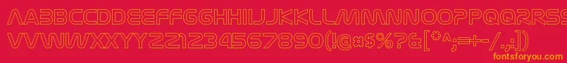 NasalizationolRegular Font – Orange Fonts on Red Background