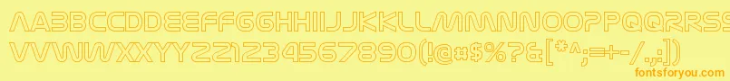 NasalizationolRegular Font – Orange Fonts on Yellow Background