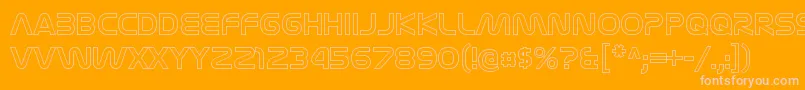 NasalizationolRegular Font – Pink Fonts on Orange Background