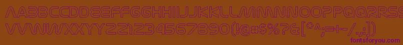 NasalizationolRegular Font – Purple Fonts on Brown Background