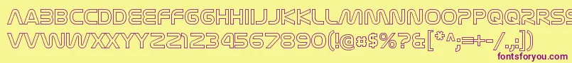 NasalizationolRegular Font – Purple Fonts on Yellow Background