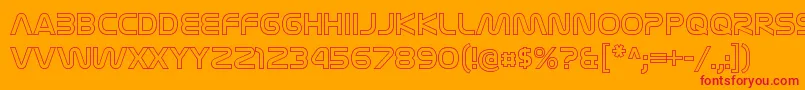 NasalizationolRegular Font – Red Fonts on Orange Background