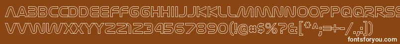 Шрифт NasalizationolRegular – белые шрифты на коричневом фоне
