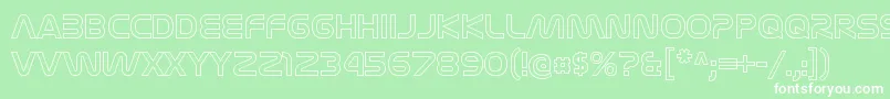 NasalizationolRegular Font – White Fonts on Green Background
