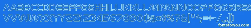 Шрифт NasalizationolRegular – жёлтые шрифты на синем фоне