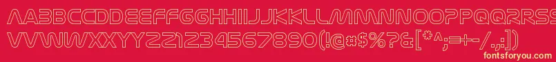 NasalizationolRegular Font – Yellow Fonts on Red Background