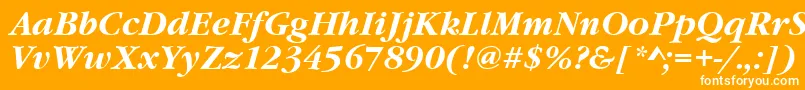 フォントGourmandBoldItalic – オレンジの背景に白い文字