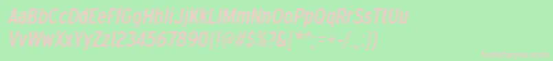 ExpresswaycdItalic Font – Pink Fonts on Green Background