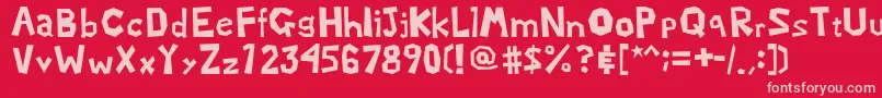 Marioluigi2 Font – Pink Fonts on Red Background