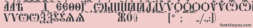 Шрифт StarouspenskayaCapsKucs – чёрные шрифты на розовом фоне