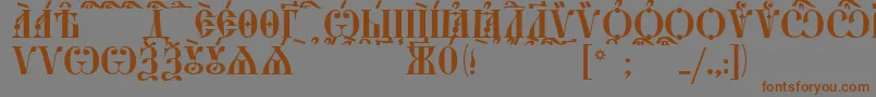 StarouspenskayaCapsKucs Font – Brown Fonts on Gray Background