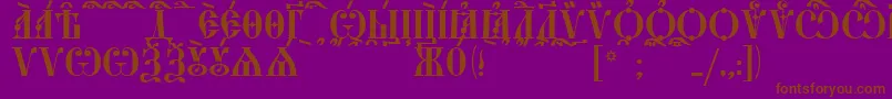 StarouspenskayaCapsKucs Font – Brown Fonts on Purple Background