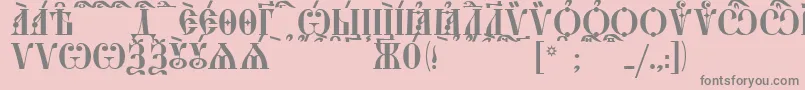 StarouspenskayaCapsKucs Font – Gray Fonts on Pink Background