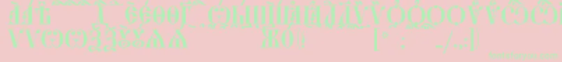 StarouspenskayaCapsKucs Font – Green Fonts on Pink Background