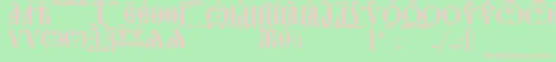 StarouspenskayaCapsKucs Font – Pink Fonts on Green Background