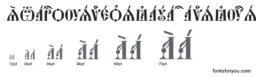 sizes of starouspenskayacapskucs font, starouspenskayacapskucs sizes