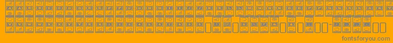 Lucky Font – Gray Fonts on Orange Background